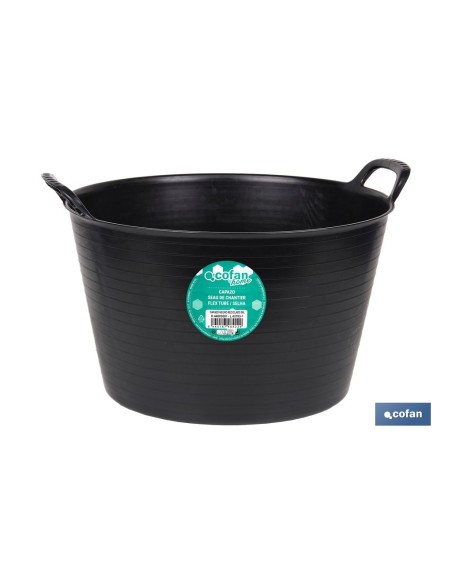 Pack 5 Caçambas Pretas Recicladas 56 L para Uso Agrícola e Doméstico