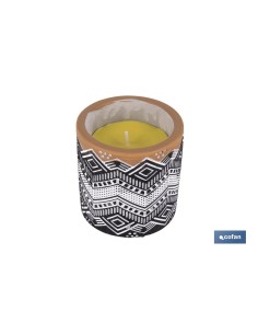Pacchetto di 6 Candele Aromatiche alla Citronella in Vaso Decorato 170 g 2
