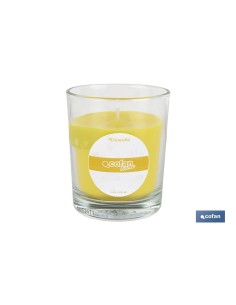 Pacote com 6 velas aromáticas de citronela em vaso transparente 120 g