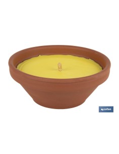 Pack mit 6 citronella Duftkerzen in Terrakotta 300 g