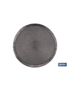 Pack mit 6 runden silbernen Tischuntersetzern 38 cm - elegant und praktisch