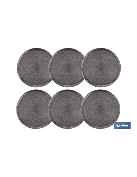 Pack de 6 sous-assiettes rondes argent 38 cm - élégantes et pratiques
