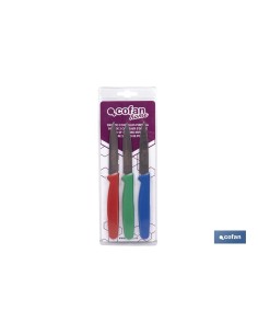 Set di 3 coltelli da cucina con manico ergonomico in colori 2