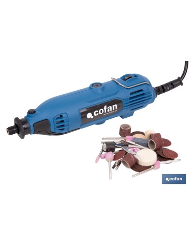Rotary tool 135 W with variable speed and accessories