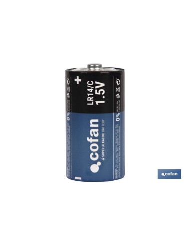 Pack mit 6 Einheiten Blister 2 Alkaline Batterien LR14/C 1,5V