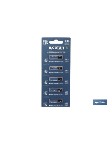 Confezione da 5 Batterie Alcaline LR27/12V di Lunga Durata