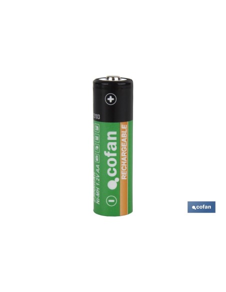 Pacote com 10 unidades Blister 4 Pilhas Recarregáveis AA 2300mAh