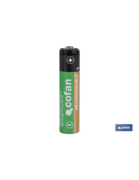 Pack de 4 piles rechargeables AAA Ni-MH 900mAh en blister