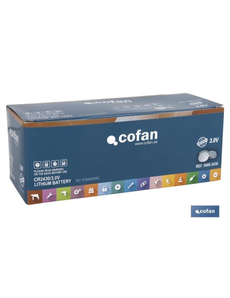 Pacote de 80 pilhas botão CR2430 de lítio 3.0V em blister