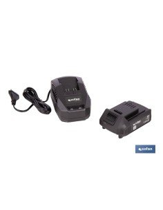 Pack Ladegerät 20 V 2.4 A und Li-ion Batterie 20 V 2.0 Ah