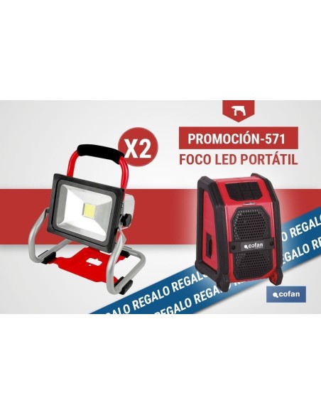 Portable LED Work Light Pack and Bluetooth Speaker (2 Units)