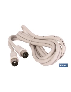 Prolongador de antena TV 1.5m con conectores macho y hembra