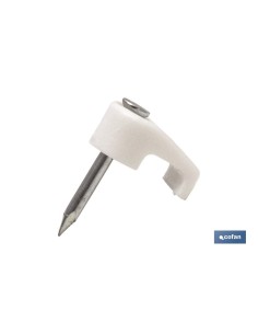 Pack of 200 Plastic Clips for Flat Cable 3.9x2.2mm