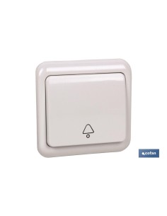 Botão embutido modelo Pacific branco 10A