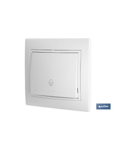 Botão embutido modelo Pacific branco 10A 2