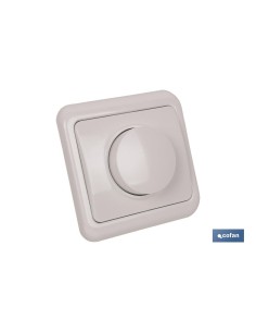 Régulateur encastré Pacific 500W blanc avec contrôle d'intensité