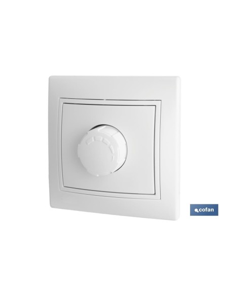 Régulateur encastré Pacific 500W blanc avec contrôle d'intensité