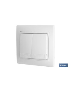 Double flush switch model Pacific 10A 250V 2