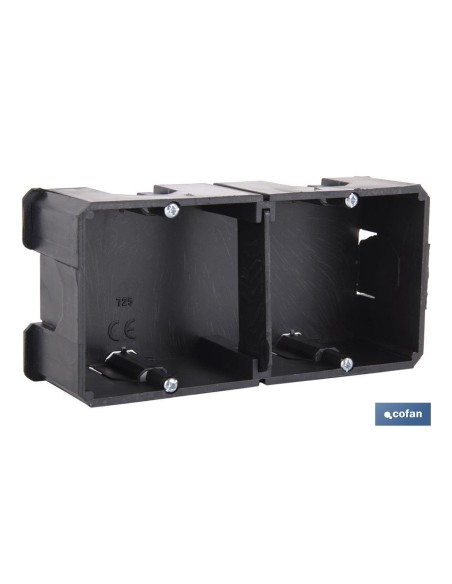 Pack 20 unidades caja empotrar mecanismos universal 67x77x42 5 entradas tubo