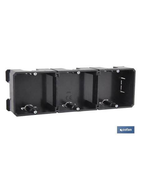 Pack 20 unidades caja empotrar mecanismos universal 67x77x42 5 entradas tubo