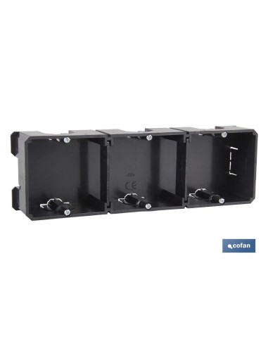 Pack 10 unidades caja empotrar mecanismos 145x67x42 6 entradas tubo