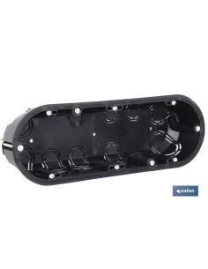 Pacchetto 6 unità scatola tripla incassare meccanismi 218x68x42