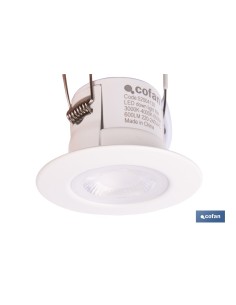 Downlight impermeabile 6 W IP65 con 3 CCT Ø80 x 50 mm