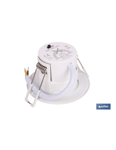 Downlight estanque 6 W IP65 com 3 CCT Ø80 x 50 mm