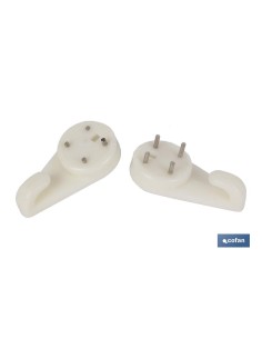 Pack of 10 plastic picture hangers 30mm