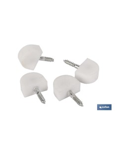 Pacco da 12 Supporti per Mensole Grandi Bianchi 9.8cm