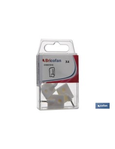 Pack de 12 supports de rideaux blancs, 4 unités par blister 2