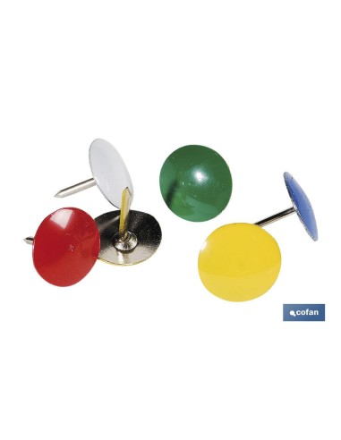Pack of 12 blue push pins 35 mm