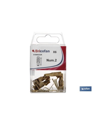 Pack mit 12 Metallbilderhaken Nr. 2 im Blister