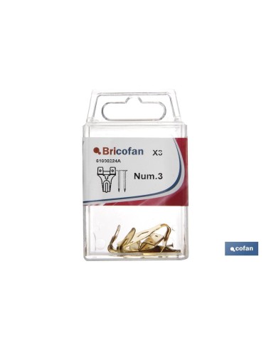 Pack mit 12 Metallbilderhaken Nr. 2 im Blister