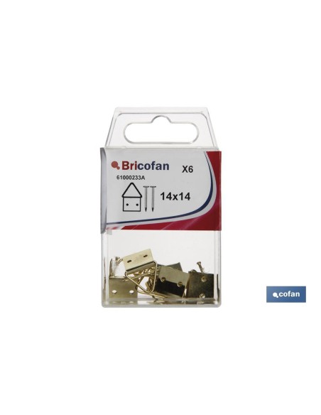 Pacco di 12 Supporti in Metallo 10x10mm per Quadri