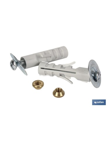 Pack mit 10 Nylon-Dübel mit Schraube 5x45 im Blister