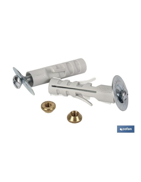 Pack mit 10 Nylon-Dübel mit Schraube 5x45 im Blister