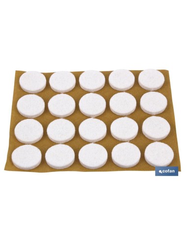 Pacchetto da 10 feltri rotondi marroni 22x3mm in blister