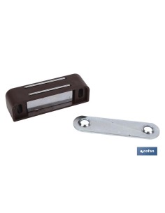 Pack of 12 brown magnetic closures, 10.5 cm