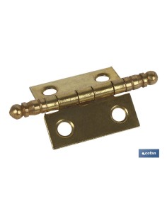 Pacco da 12 cerniere in ferro ottone finito alto 70 x 50 mm