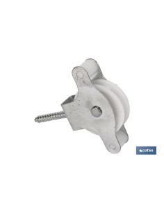 Pack of 12 pulleys with screw 40 mm for industrial use