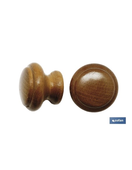 Pack mit 12 Holzknöpfen Kiefer 25mm für Schubladen