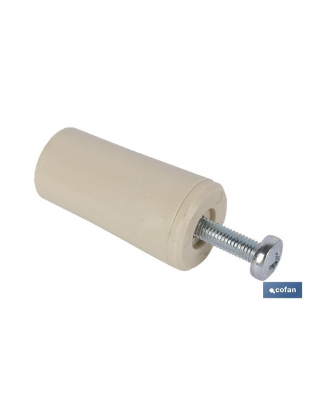 Pack of 12 units 60mm ivory blind stops