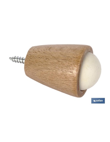 Pacchetto da 12 fermaporta in legno 40mm con design funzionale