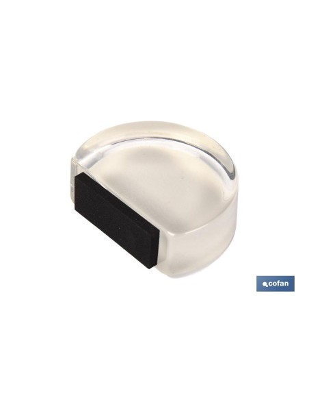 Pack of 12 adhesive flat stoppers in acrylic