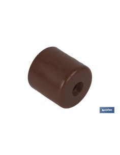 Pack de 12 unités de butée avec cheville et vis marron