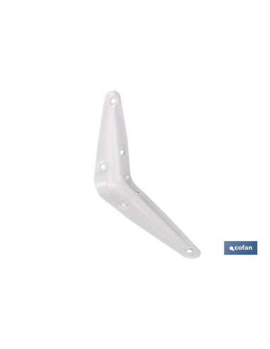 Pack of 20 White Ribbed Brackets 200x150mm