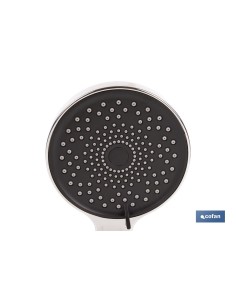 Round chrome shower kit with 3 functions 125 x 280 mm 2
