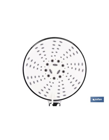 Doccia rotonda cromata con 5 funzioni 155 x 280 mm
