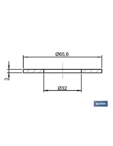 Pack of 10 units Rubber Closure for Victoria Type Discharger Ø32 x Ø65.6 x 3 mm